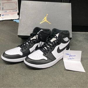 Air Jordan 1 High G black and white golf shoes size 13 golf shoes